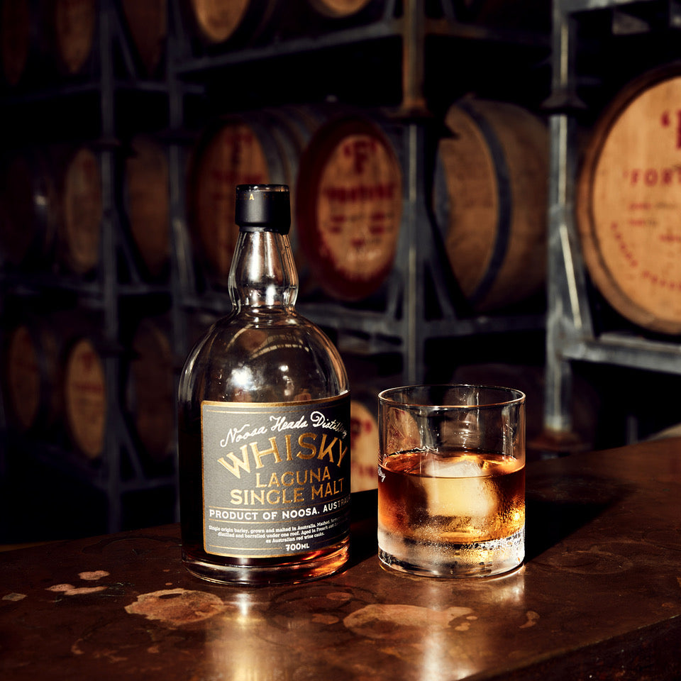 A fine single malt whisky that tastes as amazing as it looks. Noosa Heads Distillery laguna single malt